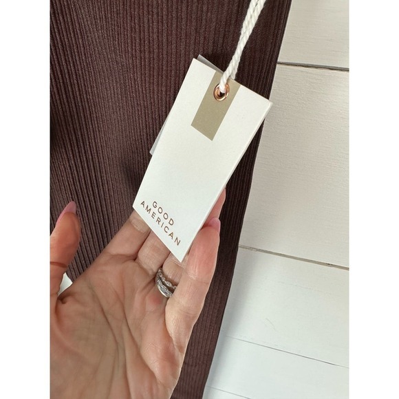 NWT Good American WIDE RIB SHINE CLEAN SEAMLESS LEGGINGS XS/S - Picture 4 of 5